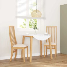 KRZESŁA DO JADALNI Z PODUSZKAMI 2 SZT. LITE DREWNO GUMA