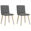 KRZESŁA STOŁOWE 2 SZT. CIEMNOSZARE OBITE TKANINĄ