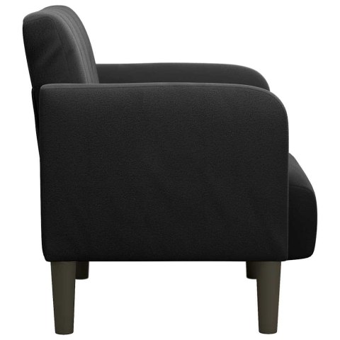 SOFA FOTEL Z PODŁOKIETNIKAMI CZARNY 54CM AKSAMIT