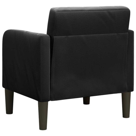 SOFA FOTEL Z PODŁOKIETNIKAMI CZARNY 54CM AKSAMIT