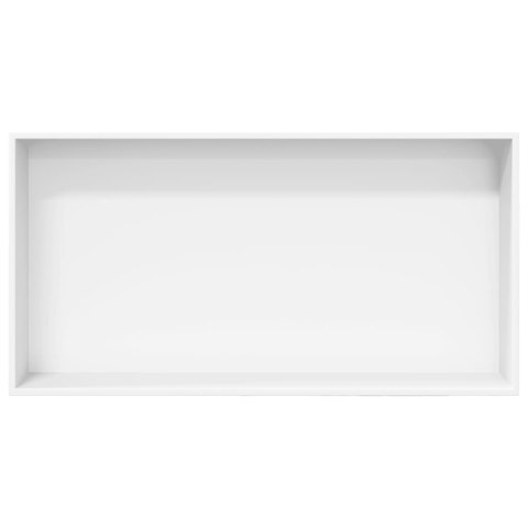 WNĘKA PRYSZNICOWA BIAŁA MATOWA 62X32X9CM STAL NIERDZEWNA