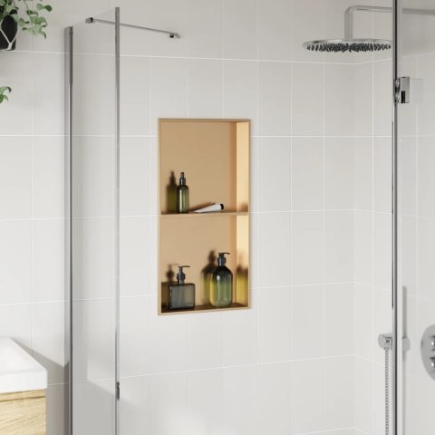 WNĘKA PRYSZNICOWA SZCZOTKOWANA ZŁOTA 32X62X9CM STAL