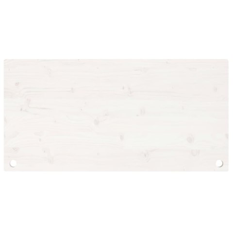 BLAT BIURKA BIAŁY 100X50X2,5CM LITE DREWNO SOSNOWE