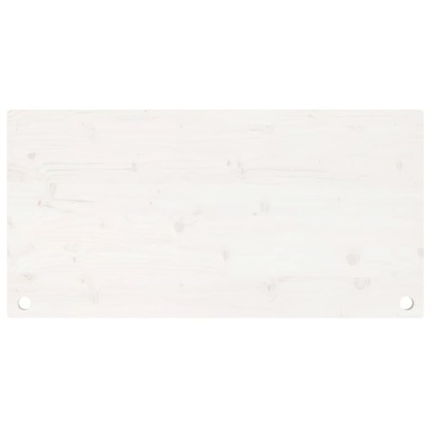 BLAT BIURKA BIAŁY 110X55X2,5CM LITE DREWNO SOSNOWE