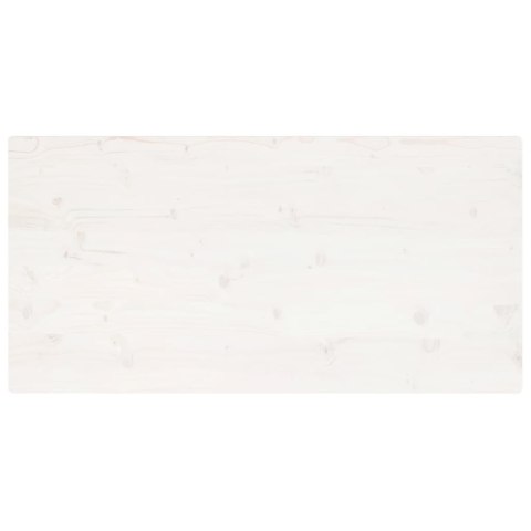 BLAT STOŁU BIAŁY 100X60X2,5CM LITE DREWNO SOSNOWE PROSTOKĄT