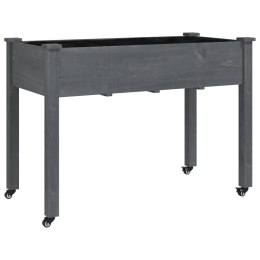 WYSOKA DONICA OGRODOWA NA KÓŁKACH Z WYŚCIÓŁKĄ SZARA 118X59X80CM JODŁOWA