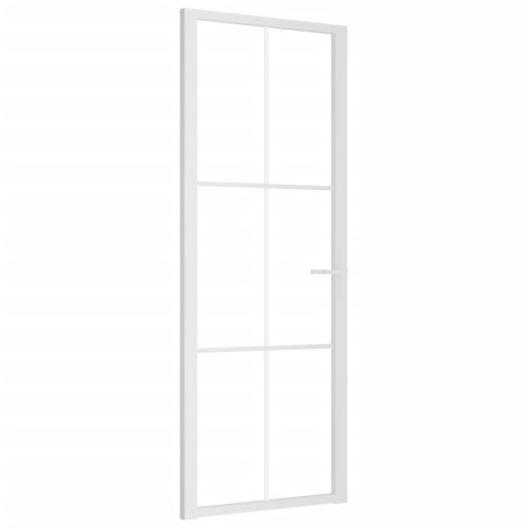 DRZWI WEWNĘTRZNE 76X201,5CM BIAŁE SZKŁO ESG I ALUMINIUM