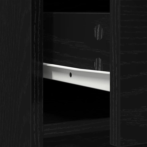 KOMODA Z SZUFLADAMI I DRZWIAMI CZARNY DĄB 70,5X34X74,5CM