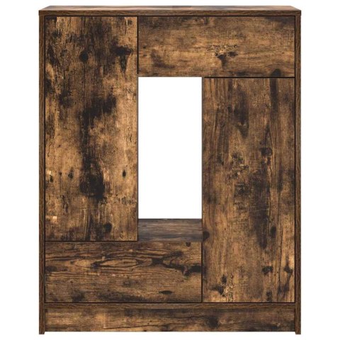 KOMODA Z SZUFLADAMI I DRZWIAMI PRZYDYMIONY DĄB 73X31X90CM