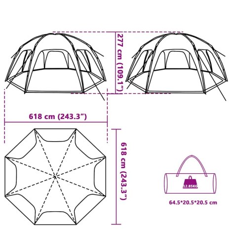 NAMIOT IMPREZOWY MORSKA ZIELEŃ WODOODPORNY