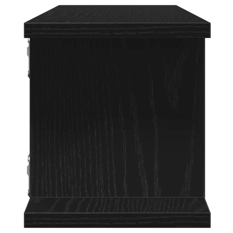 PÓŁKI ŚCIENNE 2 SZT. CZARNY DĄB 105X18X20CM