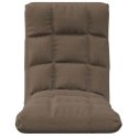 SKŁADANE KRZESŁO PODŁOGOWE KOLOR TAUPE OBITE TKANINĄ