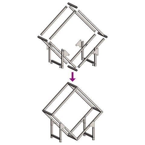 STOJAK NA DREWNO OPAŁOWE ANTRACYT 50X25X50CM