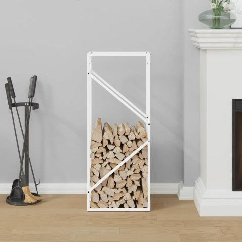 STOJAK NA DREWNO OPAŁOWE BIAŁY 40X25X100CM