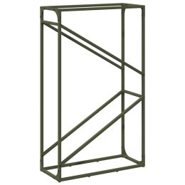 STOJAK NA DREWNO OPAŁOWE OLIWKOWO-ZIELONY 60X25X100CM