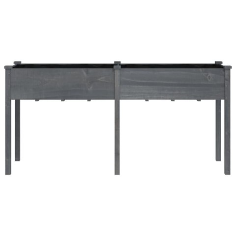 KWIETNIK Z WYŚCIÓŁKĄ SZARY 161X45X76CM LITE DREWNO JODŁOWE