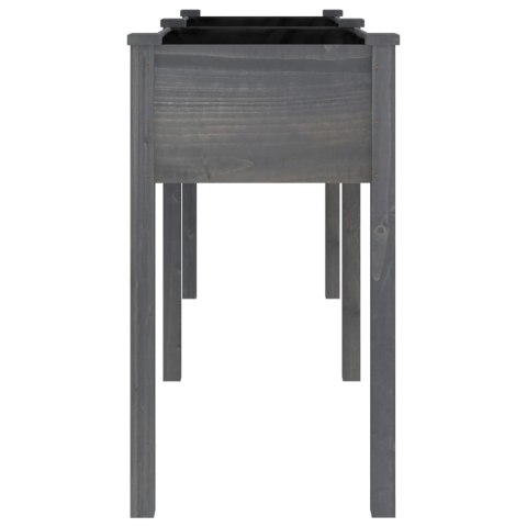 KWIETNIK Z WYŚCIÓŁKĄ SZARY 161X45X76CM LITE DREWNO JODŁOWE