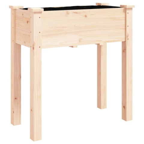 DONICA NA KÓŁKACH Z WYŚCIÓŁKĄ 71X37X80CM DREWNO JODŁOWE