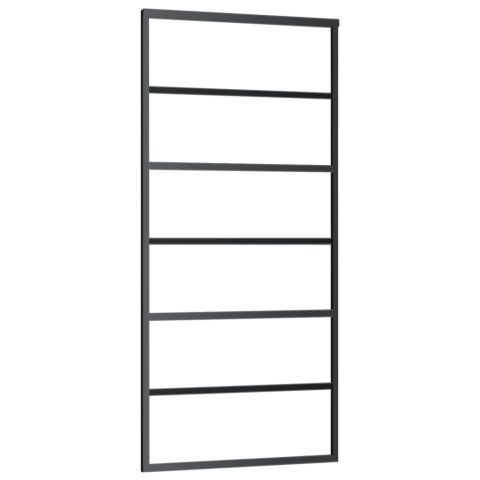 DRZWI PRZESUWNE Z OSPRZĘTEM SZKŁO ESG I ALUMINIUM 90X205CM