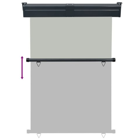 MARKIZA BOCZNA NA BALKON 125X 250CM SZARA