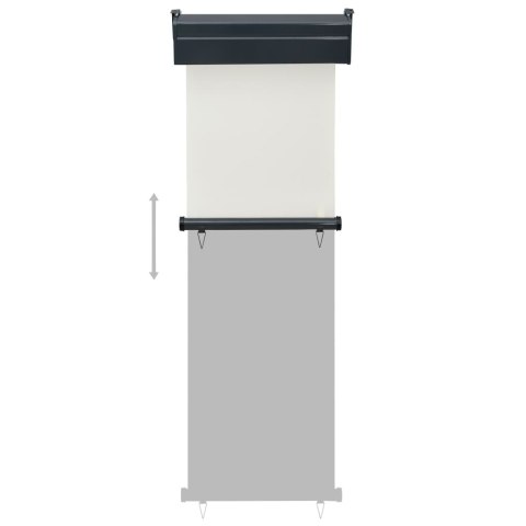 MARKIZA BOCZNA TARASOWA OGRÓD BALKON ROLETA PARAWAN OSŁONA 65X250CM KREMOWA