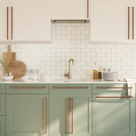 UCHWYTY DO SZAFEK 20 SZT. BRĄZ 480MM STAL NIERDZEWNA