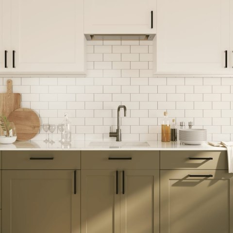 UCHWYTY DO SZAFEK 20 SZT. CZARNE 128MM STAL NIERDZEWNA