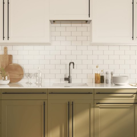 UCHWYTY DO SZAFEK 20 SZT. CZARNE 480MM STAL NIERDZEWNA