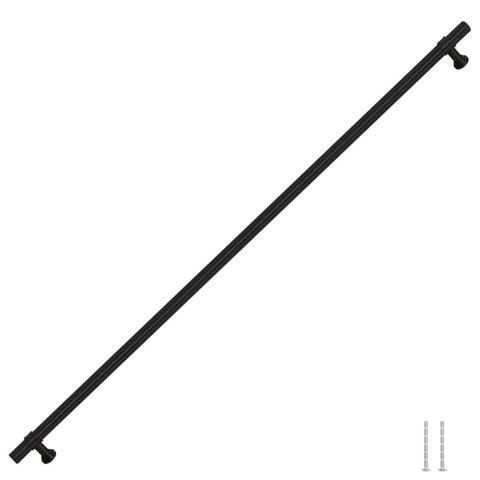 UCHWYTY DO SZAFEK 5 SZT. CZARNE 480MM STAL NIERDZEWNA