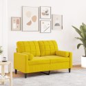 2-OSOBOWA SOFA Z PODUSZKAMI ŻÓŁTA 120CM AKSAMIT