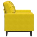2-OSOBOWA SOFA Z PODUSZKAMI ŻÓŁTA 120CM AKSAMIT
