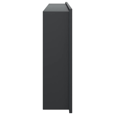 WNĘKA PRYSZNICOWA CZARNA MATOWA 62X32X9CM STAL NIERDZEWNA