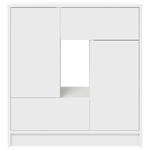 KOMODA Z SZUFLADAMI I DRZWIAMI BIAŁA 70,5X34X74,5CM