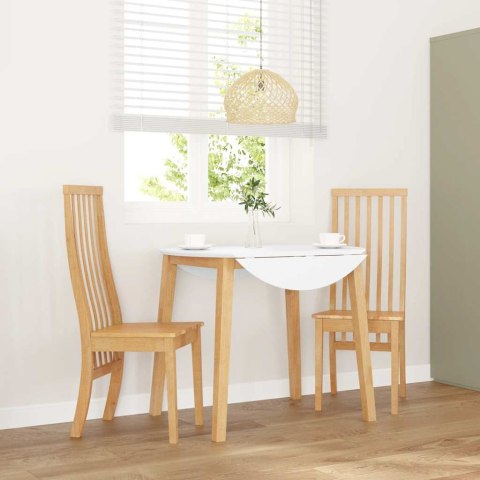 KRZESŁA DO JADALNI 2 SZT. LITE DREWNO GUMA