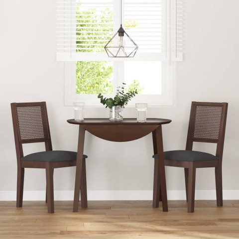 KRZESŁA DO JADALNI Z PODUSZKAMI 2 SZT. LITE DREWNO GUMOWE