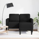 SOFA 2-OSOBOWA Z LEŻANKĄ W KSZTAŁCIE LITERY L CZARNA 125CM