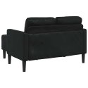 SOFA 2-OSOBOWA Z LEŻANKĄ W KSZTAŁCIE LITERY L CZARNA 125CM