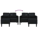 SOFA 2-OSOBOWA Z LEŻANKĄ W KSZTAŁCIE LITERY L CZARNA 125CM