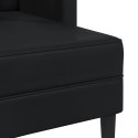 SOFA 2-OSOBOWA Z LEŻANKĄ W KSZTAŁCIE LITERY L CZARNA 125CM