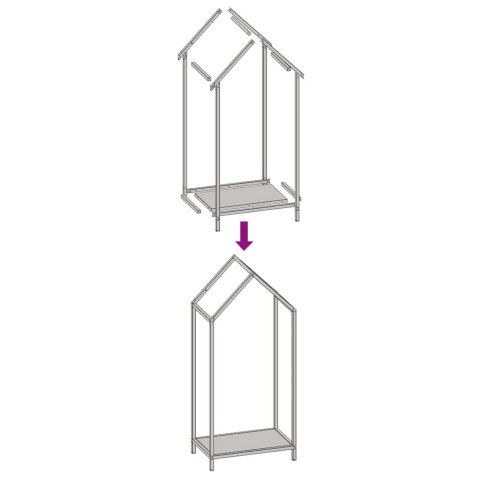 STOJAK NA DREWNO OPAŁOWE ANTRACYT 40X25X90CM