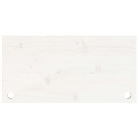 BLAT BIURKA BIAŁY 80X40X2,5CM LITE DREWNO SOSNOWE