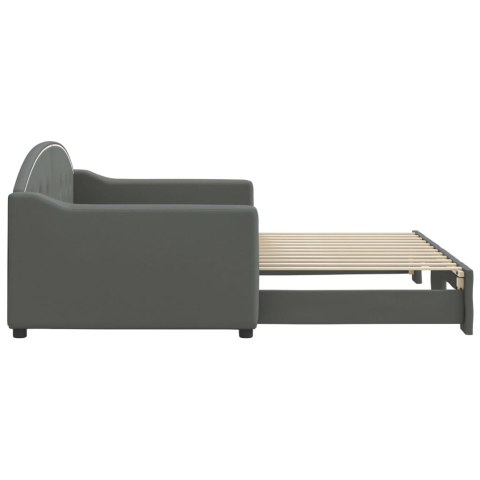 SOFA ROZSUWANA CIEMNOSZARA 90X200CM TKANINA