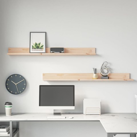 PÓŁKI ŚCIENNE 2 SZT. 110X11X9CM DREWNO SOSNOWE