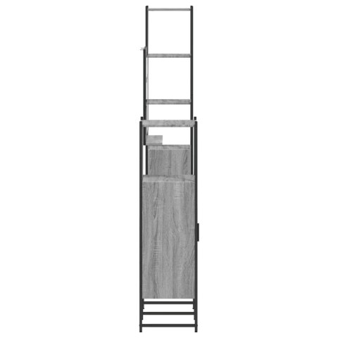 4-CZĘŚCIOWY ZESTAW SZAFEK ŁAZIENKOWYCH SZARY DĄB SONOMA