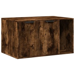 SZAFKA NA KUWETĘ DOMEK DLA KOTA STOLIK UKRYTA KUWETA PRZYDYMIONY DĄB 80X50X45CM