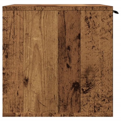 SZAFKA NA KUWETĘ DOMEK DLA KOTA STOLIK UKRYTA KUWETA STARE DREWNO 80X50X45CM