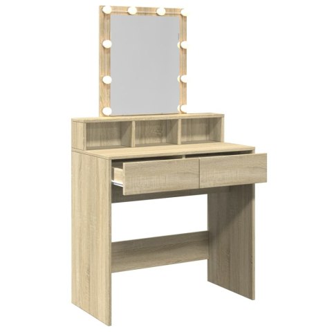 TOALETKA Z OŚWIETLENIEM LED DĄB SONOMA 80X41X144,5CM