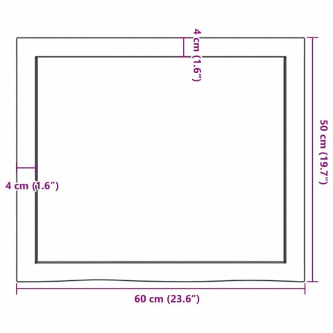 BLAT DO ŁAZIENKI JASNOBRĄZOWY 60X50X(2-6)CM LITE DREWNO
