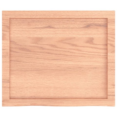 BLAT DO STOŁU JASNOBRĄZOWY 60X50X(2-6)CM LITE DREWNO DĘBOWE