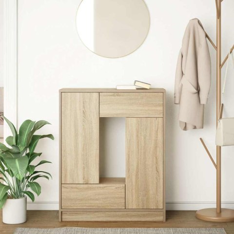 KOMODA Z SZUFLADAMI I DRZWIAMI DĄB SONOMA 73X31X90CM